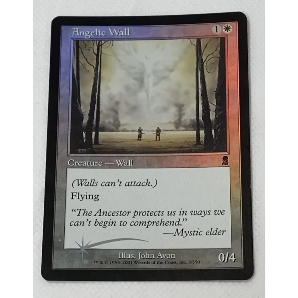 MTG Foil Angelic Wall Odyssey #3‎ 2001 White MAGIC THE GATHERING CARD📸SEE